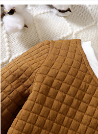 Baby Boy Letter Patched Detail Contrast Trim Sweatshirt & Sweatpants