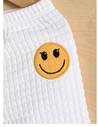 Baby Boy Cartoon Face Print Sweatshirt & Sweatpants