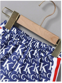 Baby Boy Summer Letter Print Short Sleeve Polo Shirt And Shorts Casual Outfit