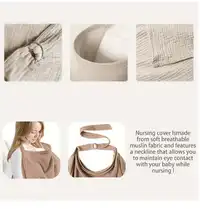 1 Pc Nursing Cover For Breastfeeding, Outdoor Nursing Scarf Carousel 7