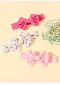 3pcs Baby Bow Hair Accessories, Suitable For Daily Wear Carousel 4