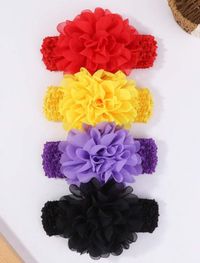 4pcs baby flower decor headband