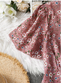 Plus Size Ditsy Floral Ruffle Tie Wrap Around Dress Carousel 3