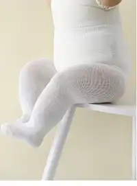 3pcs/Set Baby & Kids Solid Color Tights, Comfortable Fit, Fashion Style For Daily Wear