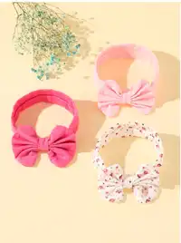 3pcs Baby Bow Hair Accessories, Suitable For Daily Wear Carousel 1