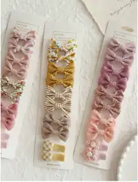 10pcs/Set Cute Bowknot Hair Clips For Girls 