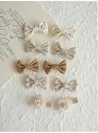 10pcs/Set Cute Bowknot Hair Clips For Girls 