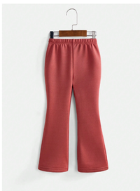 2pcs/Set Girls' (Small) Round Neck Long Sleeve Letter Print Simple Top And Pants Set Carousel 6