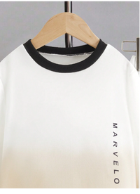 Young Boy Letter Graphic Ombre Sweatshirt & Sweatpants Carousel 4
