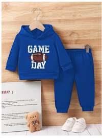 Baby Boy 2pcs Outfit Set, Printed Long Sleeve Top And Casual Pants