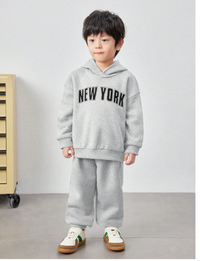 2pcs/Set Young Boys Casual Letter Graphic Hoodie And Pants  Carousel 5
