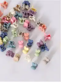 50pcs Toddler Girls Random Color Rabbit Design Hair Claw