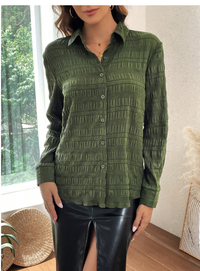LUNE Solid Button Front Shirt