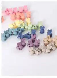 50pcs Toddler Girls Random Color Rabbit Design Hair Claw