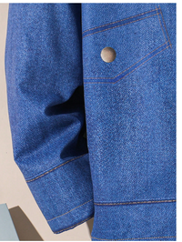Boys Casual Denim Effect Thermal Lined Mid-Weight Warm Lapel Long Sleeve Woven Jacket Carousel 3