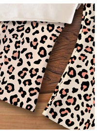 Baby Girl Cute Sweet Leopard Print Heart Pattern Beige Knit Soft Pullover Casual Outfit Carousel 3