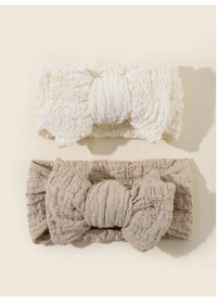 2pcs/Set Infant Newborn 0-6 Months Extra Large Bow Headbands Elastic Hair Band Carousel 4