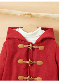 Young Boy Flap Pocket Teddy Lined Hooded Duffle Overcoat Without Sweater Carousel 4