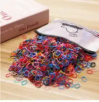 1000pcs/Pack Colorful Mini 0.59 Inch Diameter Disposable Elastic Rubber Bands For Girls Carousel 7