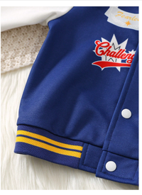 2pcs/Set Baby Girl/Boy Letter Print Contrast Color Hoodie Jacket And Jogger Pants Set Carousel 6