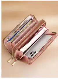 Fashionable Clutch Handbag Mobile Phone Bag Double Layer ZipperFashionable Clutch Handbag Mobile Phone Bag Double Layer Zipper Carousel 2