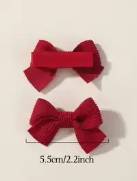 6/20/40pcs Fabric Corn Kernel Bow Hair Clips, Suitable For Babies & Toddlers Love Valentine