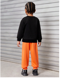 Young Boy Letter Graphic Pullover & Sweatpants Carousel 1