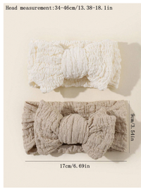 2pcs/Set Infant Newborn 0-6 Months Extra Large Bow Headbands Elastic Hair Band Carousel 1