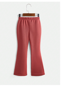 2pcs/Set Girls' (Small) Round Neck Long Sleeve Letter Print Simple Top And Pants Set Carousel 8