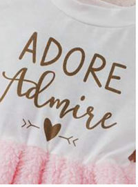 Baby Girl And Child (Girls) Suit Lapel Furry Coat + Letter Printed Long-Sleeved Dress Two-Piece Set Carousel 3