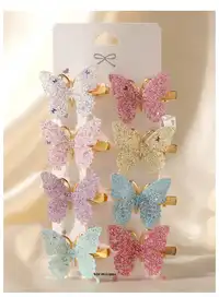 8pcs Elegant 3D Butterfly Hair Clips