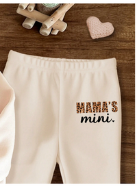 Baby Girl Casual Simple Letter Pattern Loose Knitted Soft Sweatsuit Set  Carousel 3