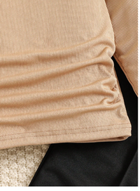 Young 2pcs Girls Teen Knitted Casual Basic Crop Top & Wide Leg Pants Set