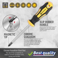 Amartisan 43-Piece Magnetic Screwdriver Set – CR-V Steel with Case, Bits & Magnetizer Carousel 1