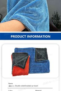 SEAMETAL 1200GSM Microfiber Car Detailing Towel | Ultra-Soft Scratch-Free | 3 Sizes | Gray, Red & Blue Carousel 16