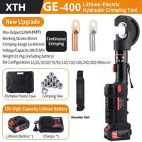 Electric Hydraulic Crimping Tool Kit | 12 Dies | 6T & 12T Models | 6AWG–800MCM Carousel 13