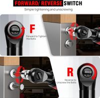 12V Cordless Ratchet Wrench | 3/8" Drive | 2x 1500mAh Batteries & 7 Sockets Included Carousel 7