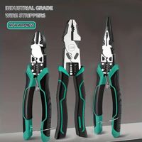 XMSJ Heavy Duty Wire Cutters & Pliers – Diagonal, Needle-Nose & Combination, Singles or 3-Piece Set