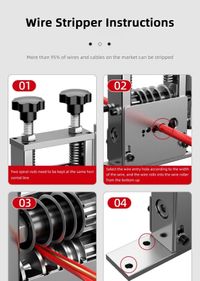 Electric Wire Stripper Machine | 60W 5-Channel Automatic Cable Stripping | 1-22mm Carousel 15