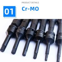 1/2" Drive Hex Impact Bit Socket Set | Cr-Mo Steel | 8pc (H5-H19) or 10pc (H5-H19) | Pneumatic & Battery Tools Carousel 13