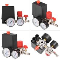 Air Compressor Pressure Switch & Control Valve Regulator with Gauges Carousel 11