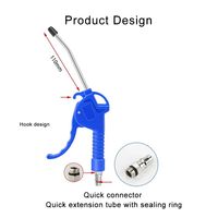 High-Flow Air Blow Gun with Angled Nozzle – Pneumatic HVLP Blower for Air Compressors Carousel 1