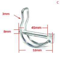 Stainless Steel Safety Pin – M4.5 / M6 / M8 Double-Line Lock Pin Carousel 11