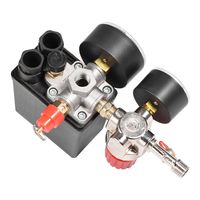 Air Compressor Pressure Switch & Control Valve Regulator with Gauges Carousel 1