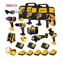 EKIIV 9-Piece Cordless Power Tool Combo Kit | 18V/21V | 3x Batteries | CE Certified Carousel 2