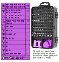 115-in-1 Precision Screwdriver Set | 98 Magnetic Bits | Phone, Laptop & Electronics Repair Kit Carousel 10