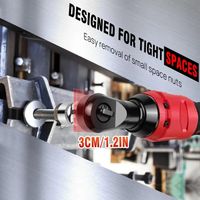 12V Cordless Ratchet Wrench | 3/8" Drive | 2x 1500mAh Batteries & 7 Sockets Included Carousel 2