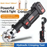 Electric Hydraulic Crimping Tool Kit | 12 Dies | 6T & 12T Models | 6AWG–800MCM