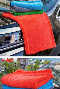 SEAMETAL 1200GSM Microfiber Car Detailing Towel | Ultra-Soft Scratch-Free | 3 Sizes | Gray, Red & Blue Carousel 19