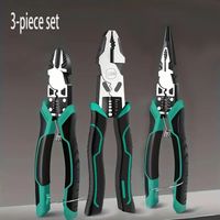 XMSJ Heavy Duty Wire Cutters & Pliers – Diagonal, Needle-Nose & Combination, Singles or 3-Piece Set Carousel 11